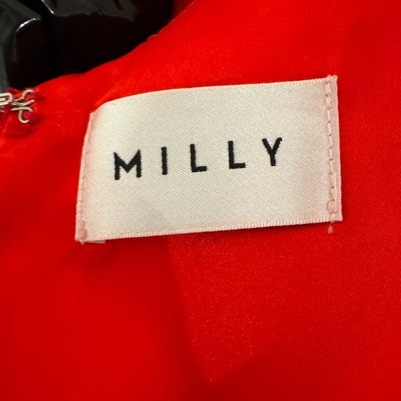 Red Milly Tiered Silk Evening Gown - Picture 4 of 8